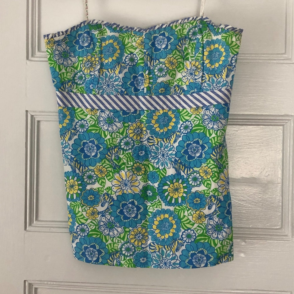 Strapless Lilly Pulitzer top